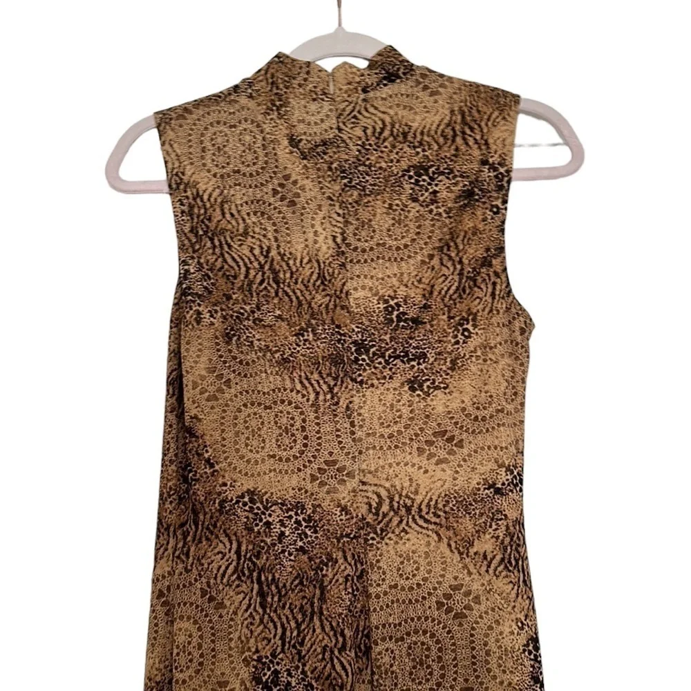 Joseph Ribkoff maxi full length dress animal print pattern mob wife luxury sz 10 - Picture 7 of 9